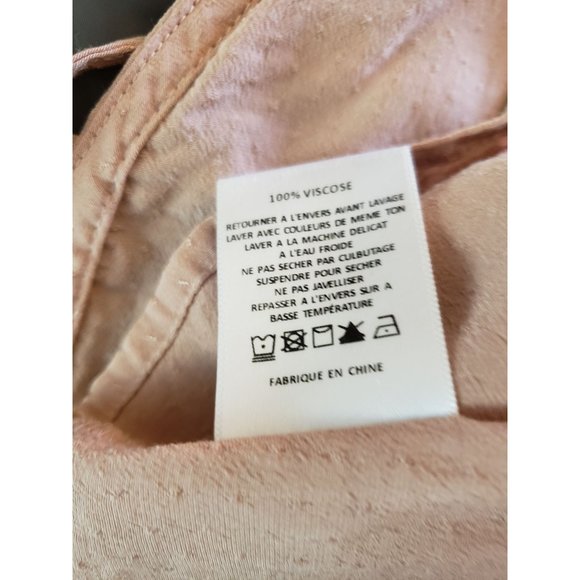 Miss Me Blush Pink Empire Waist Flutter Sleeve Top Women's Size L. - Picture 5 of 7